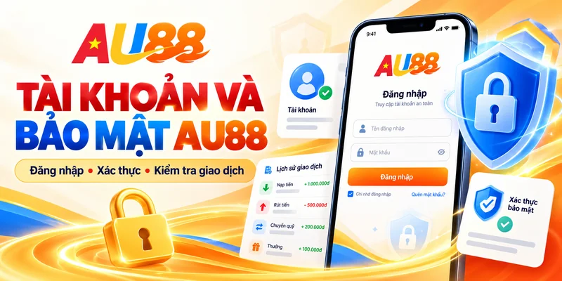 Hướng dẫn quản lý tài khoản AU88, đăng nhập và xác thực thông tin